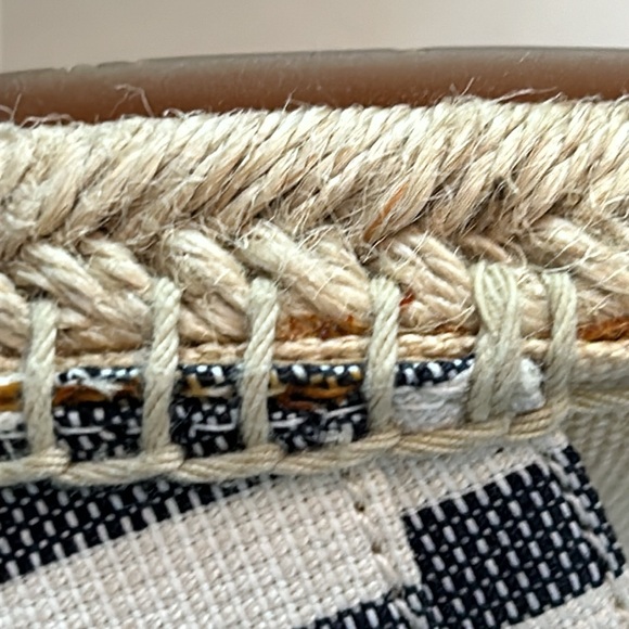 SPLENDID Navy/cream slides/mules/clogs, leather and canvas Size 6 - Picture 8 of 10